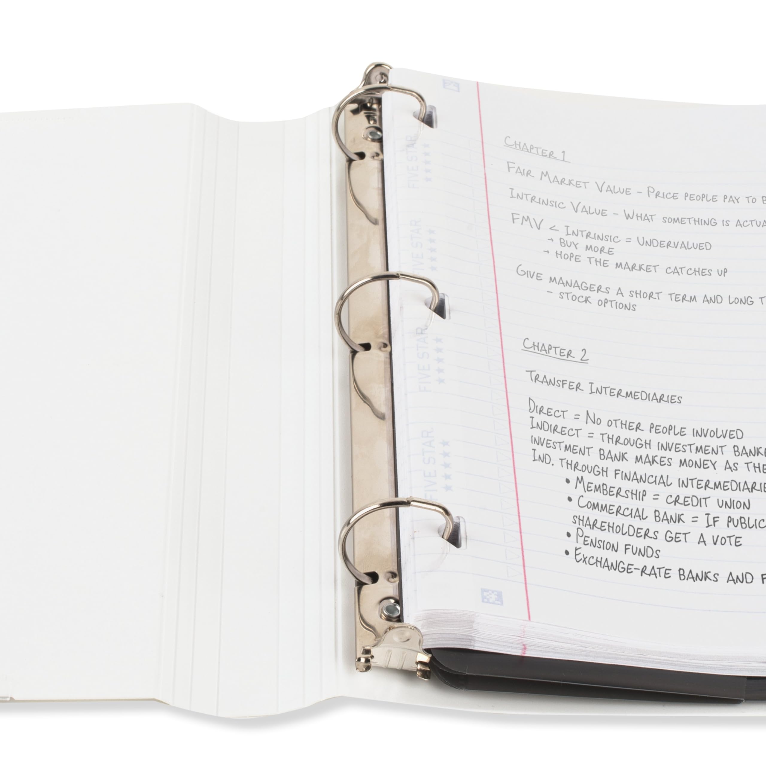 Five Star 3-Ring Binder + Study App, 1 Inch Binder with D Rings and Customizable Clear View Cover, 225 Sheet Capacity, White (261440A-ECM) - Image 4