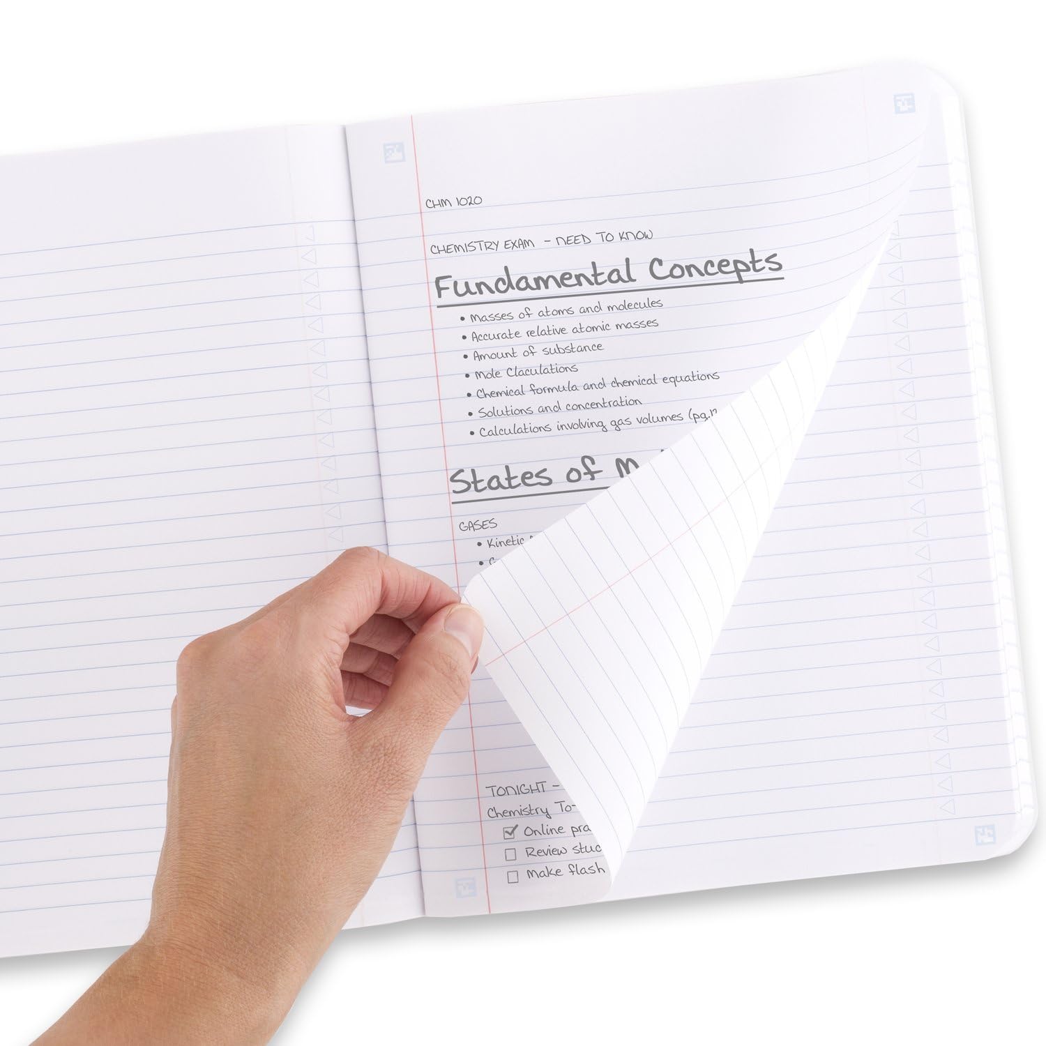 Five Star Composition Books + Study App, 4 Pack, College Ruled Paper, 9-3/4" x 7-1/2", 80 Sheets, Anti-Microbial, Black, Red, Green and Blue (850070A-ECM) - Image 3