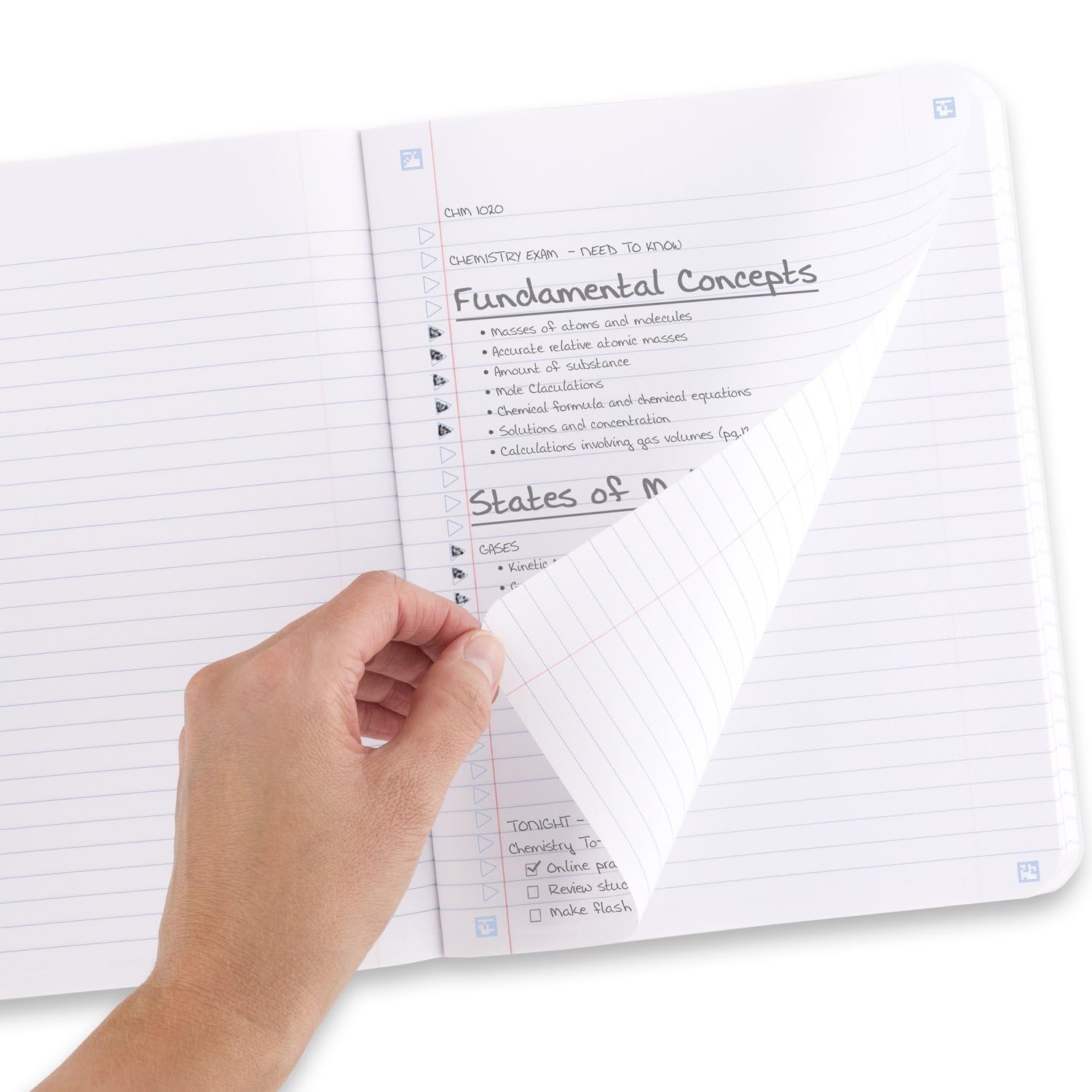 Five Star Composition Books + Study App, 6 Pack, College Ruled Paper, 9-3/4" x 7-1/2", 80 Sheets, Black, Red, Green, Blue, Purple, White (850065A-ECM) - Image 3