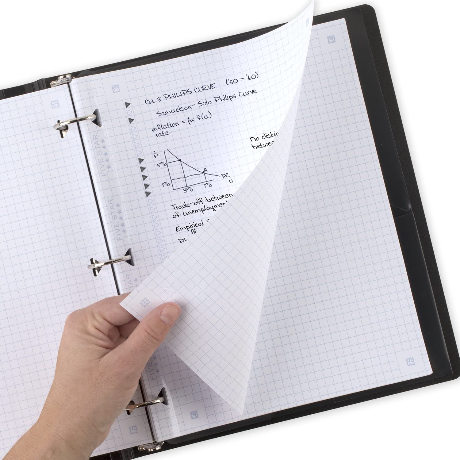 Five Star Loose Leaf Paper + Study App, 6 Pack, Notebook Paper, Graph Ruled Paper, 8-1/2" x 11", 80 Sheets per Pack, Reinforced Filler Paper, Fights Ink Bleed (170028) - Image 4