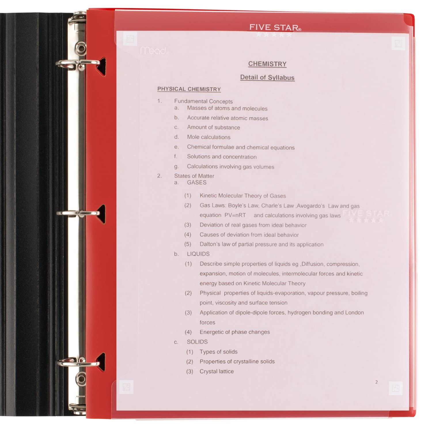 Five Star Pocket Folder + Study App, 4 Pack, 2 Pocket Folder, Customizable Cover, Fits 3 Ring Binder, Black, Pacific Blue, Fire Red, Forest Green (330092A-ECM) - Image 4