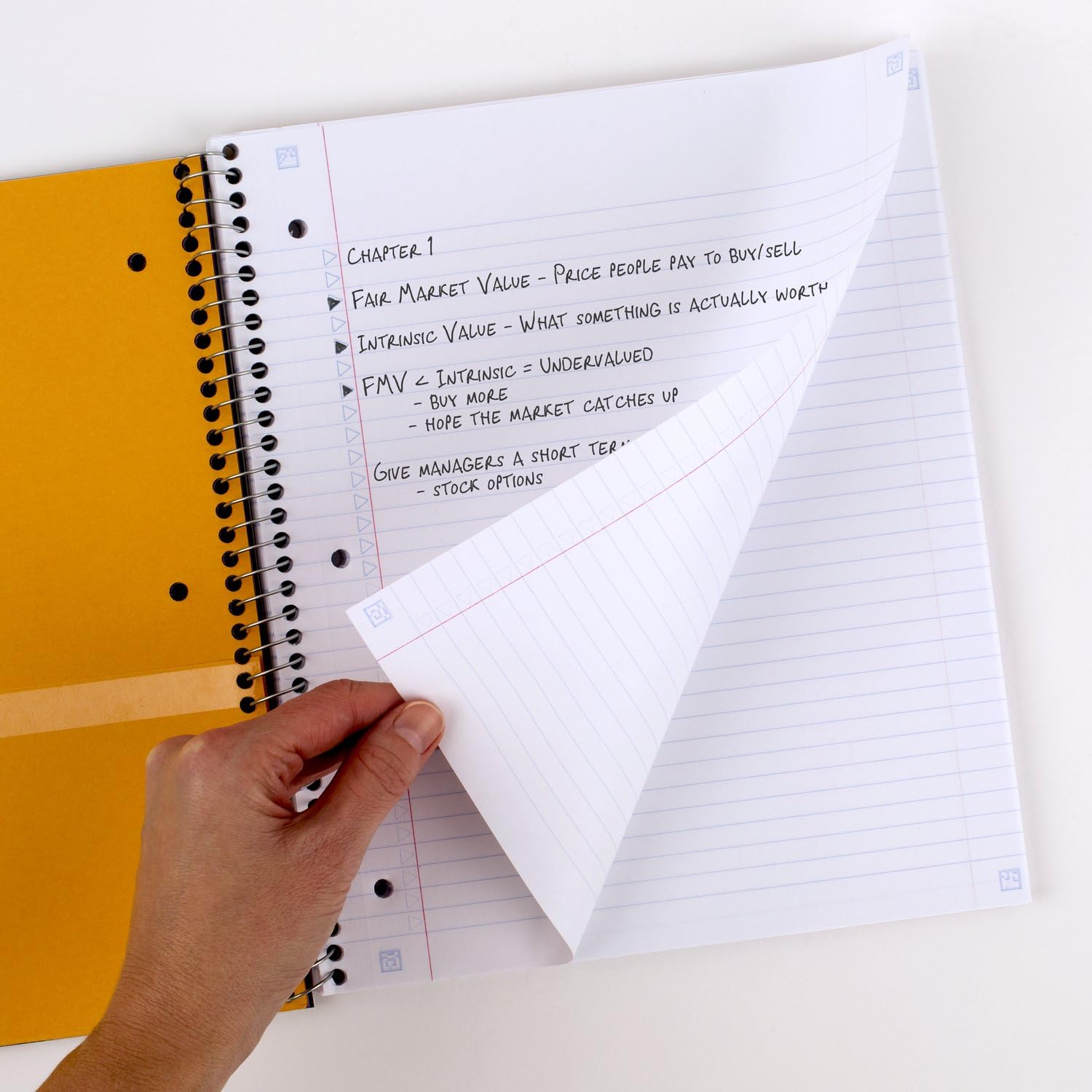 Five Star Spiral Notebook + Study App, 3 Pack, 1 Subject, College Ruled Paper, 100 Sheets, 8-1/2" x 11", Forest Green, Fire Red, Pacific Blue (820189-ECM) - Image 4